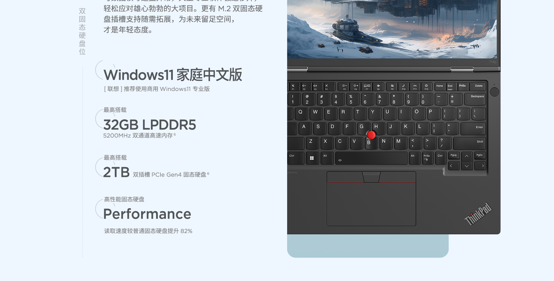 联想ThinkPad T14p商用笔记本