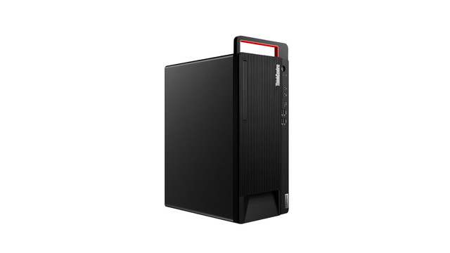联想ThinkCentre M960t|第14代酷睿驱动的企业级性能座舱|经典商务黑搭配红色点缀|瀑布式外观设计|高性能塔式商用台式机
