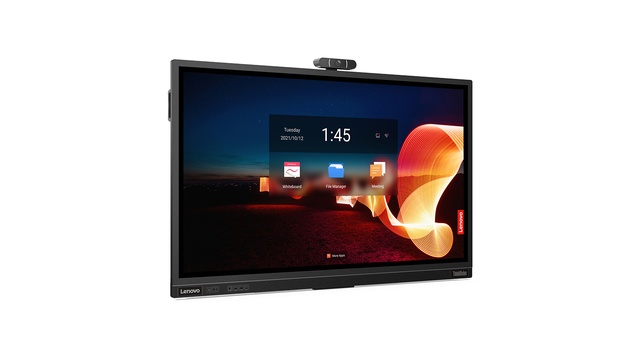 联想ThinkVision T65 65寸4K会议触控大屏|高清智能办公新体验|4K超高清+AI降噪+远程协作|8阵列麦克风+AI降噪清晰语音|丰富接口+无线BYOM投屏