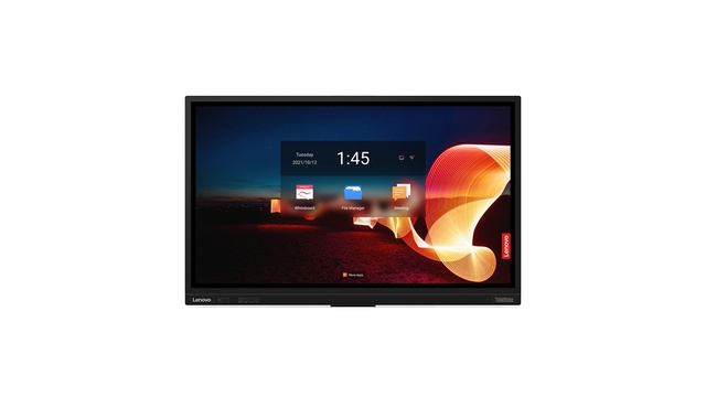 联想ThinkVision T65 65寸4K会议触控大屏|高清智能办公新体验|4K超高清+AI降噪+远程协作|8阵列麦克风+AI降噪清晰语音|丰富接口+无线BYOM投屏