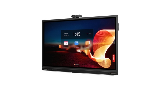 联想ThinkVision T65 65寸4K会议触控大屏|高清智能办公新体验|4K超高清+AI降噪+远程协作|8阵列麦克风+AI降噪清晰语音|丰富接口+无线BYOM投屏
