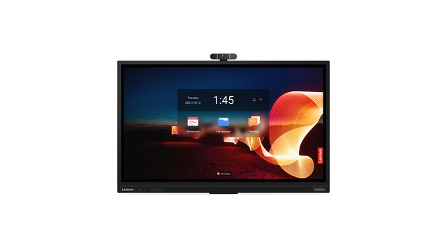 联想ThinkVision T65 65寸4K会议触控大屏|高清智能办公新体验|4K超高清+AI降噪+远程协作|8阵列麦克风+AI降噪清晰语音|丰富接口+无线BYOM投屏