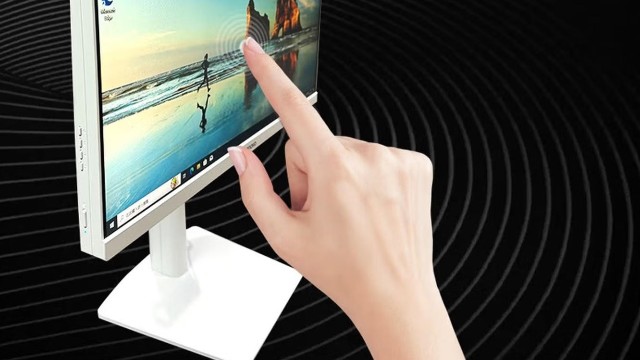 联想白色医用级触控一体机SDB-024SW_前台商务办公触摸一体机